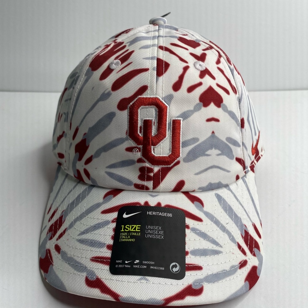 Nike Oklahoma Sooners Heritage86 White Maroon Grey Splatter Adjustable Hat OSFA